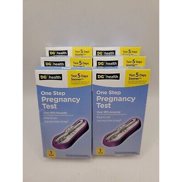 6 Boxes DG Health One Step Pregnancy Test 99% Accurate Easy To Use EXP 06/26