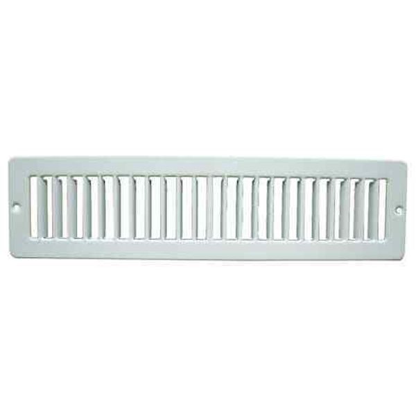 Zoro Select 4Mjd5 Toe Space Grille, 3.38 X 13.13, White, Steel