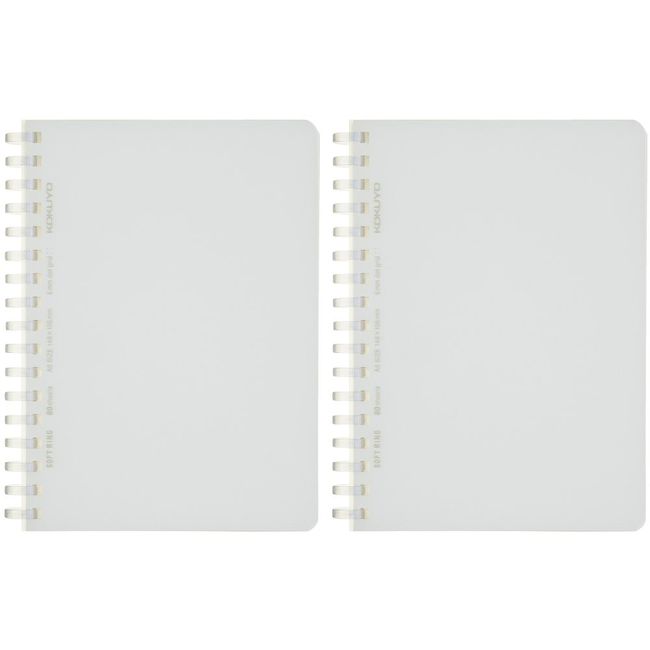 Kokuyo SV558WT-T Notebook, Soft Ring, Clear, Squared-Dot Ruled, A6, 80 Sheets, 2 Books, Clear