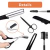 Eyebrow Set, Eyebrow Trimming Kit,Eyebrow Grooming Kit, Include Eyebrow Razor, Eyebrow Brush,Eyebrow Scissors, Facial Trimmer, Shaver, Tweezers, for Women and Men(11 Pcs,Black)