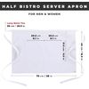 Chef Works Unisex Half Bistro Server Apron, White, One Size