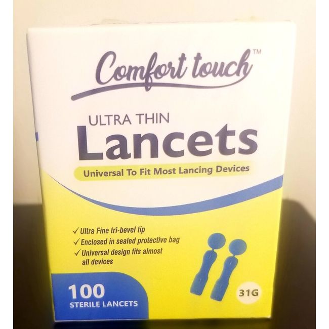 Comfort Touch Ultra Thin Lancets - 100 CT - EXP: 2026-07-15