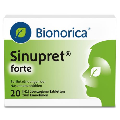 Sinupret forte 5 Times Plant Power for Chronic Sinus Dissolves Mucus, Opens the Nose and Frees the Head, for Teenagers from 12 Years and Adults, Pack of 20