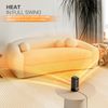 [LCD DISPLAY+TIME OFF] 1500W Electric Space Heater Adjustable Coil Heating Fan