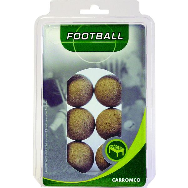 Carromco 62206 "Natural Cork Table Football Ball (Set of 6)