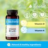 Vitamin D3 + K2 – 100 Capsules | Bone and Immune System Support Supplement by BIOHERBA