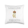 King Charles III Coronation Ceremony Keepsake Memorabilia Throw Pillow