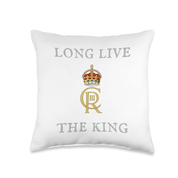 King Charles III Coronation Ceremony Keepsake Memorabilia Throw Pillow