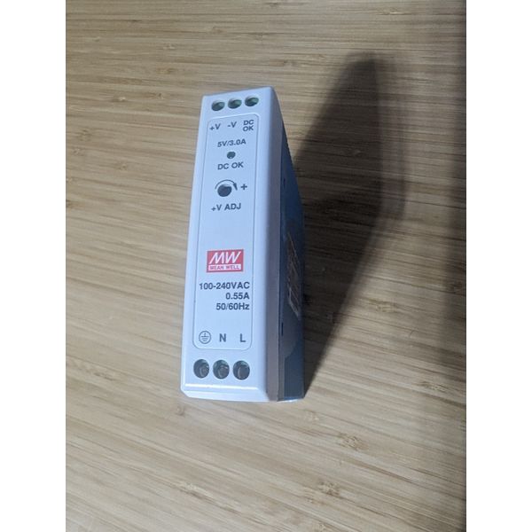Mean Well MDR-20-5 AC/DC Power Supply - 1 Output - 5V@3A