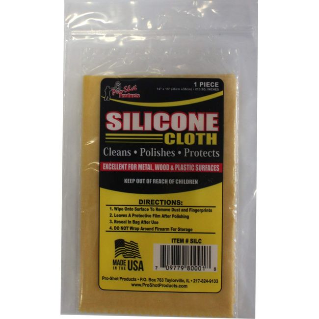 Pro Shot Gun Care Silicone Cleaning Cloth, Yellow, 3.2 OZ (SILC)