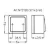 Kopp Aufputz 514602006 Control Switch Surface-Mounted Standard Arctic White
