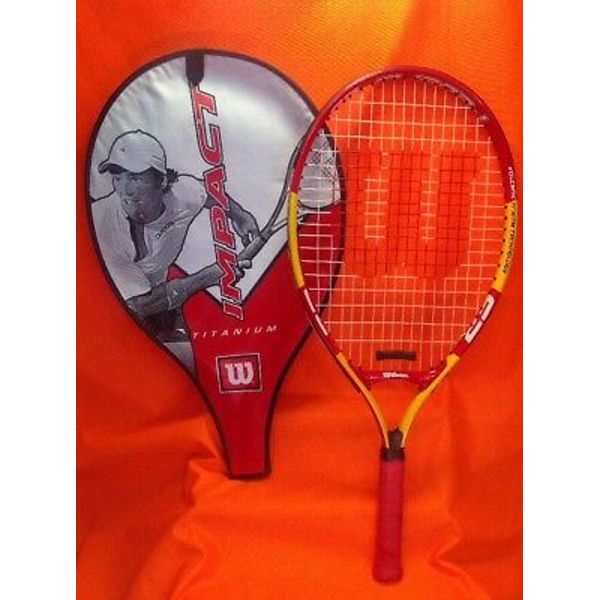 Wilson Impact Junior Tennis Racquet Titanium Volcanic Frame Technology New + Bag