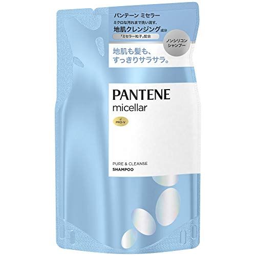 Pantene Micellar Pantene Micellar Non-Silicone Shampoo, Pure & Cleanser, Refill, 11.8 fl oz (350 ml), 11.8 fl oz (350 ml) (x 1)