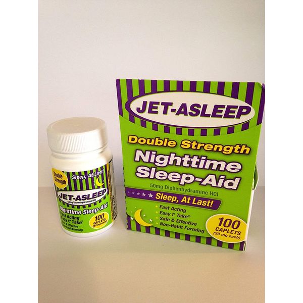 3 Pack Jet-Asleep Double Strength Nighttime Sleep-Aid 100Count