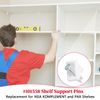 8 Pack Shelf Support Pins Replacement for IKEA Part #101558 (Pax, KOMPLEMENT), White