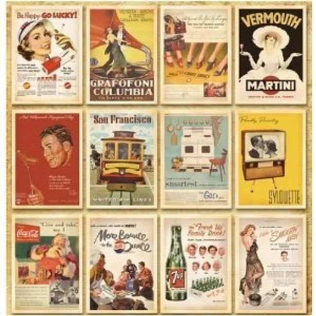 Neustadt Vintage Retro American Poster Postcards Set of 32