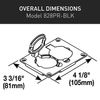 Legrand Wiremold 828PR-BLK OmniBox/Modulink Rectangular Plastic Duplex Cover Plate, Black (1 Pack)