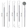 Dental Tools Set - Professional Stainless Steel Krisp Beauty 5 Pc Dental Pick Tartar Remover Plaque Scraper Probe Scaler Mouth Mirror Oral Hygiene Care Dentist Teeth Cleaning Kit for Adults