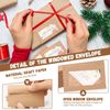100-Piece Gift Card Envelopes with Window - Blank Envelopes for Invitations & Mailing - Brown