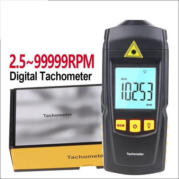 Digital Laser Tachometer Handheld RPM Meter Speedmeter Engine Motor Speed Gauge