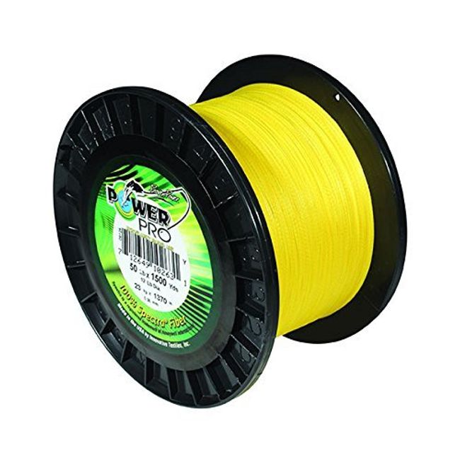 Power Pro 21100100500Y Braided Spectra Fiber Fishing Line, 10 lb/500 yd, Hi-Vis Yellow