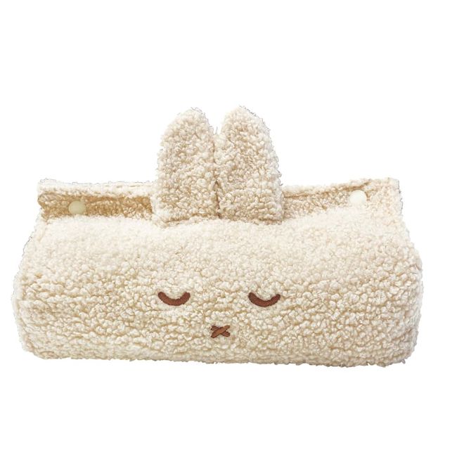 Tees Factory Miffy Fluffy Tissue Cover Mocha H 5.9 x W 9.8 x D 5.5 inches (15 x 25 x 14 cm) MF-5542910MO