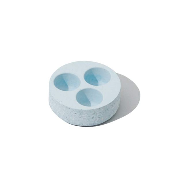 Soil B408 Diatomaceous Earth Contact Lens Case, Tray, Blue, Made in Japan