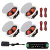 4 Speakers 6.5’’ Bluetooth Ceiling / Wall Speaker Kit, Flush Mount 2-Way Home