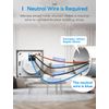 Meross Matte WiFi Roller Shutter Switch (Neutral Cable Required), WiFi Roller Shutter Switch Smart Works Apple HomeKit, Alexa and Google