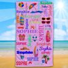 Personalized Beach Towel With Name- Vibrant Summer Decorations