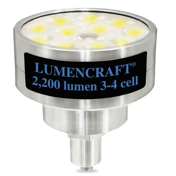 LED Conversion for Maglite Flashlight 2,200 Fits 3-4 D cell, 12 LED