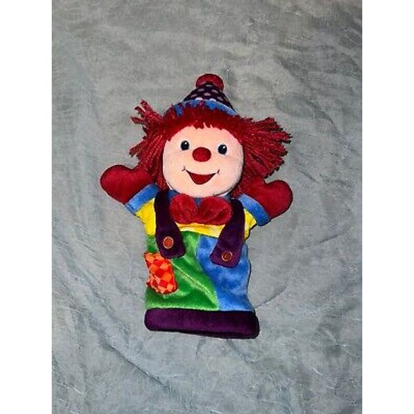 Vtg Gymboree Gymbo Clown Plush Stuffed Hand Puppet Red Yarn Hair 2001