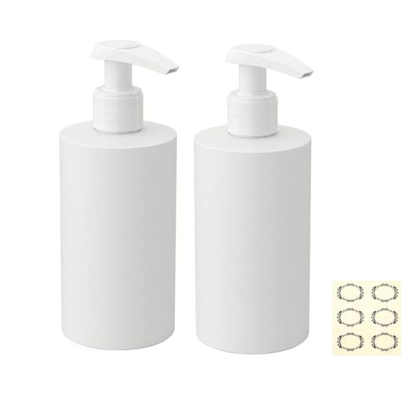 Apstaqeoo 2PCS 200Ml Empty Pump Bottles Lotion Dispenser Plastic Refillable Travel Bottle BPA Free Bathroom Kitchen Shower Container Gel Storage Holder for Toiletries Shampoo Conditioner Liquid Soap