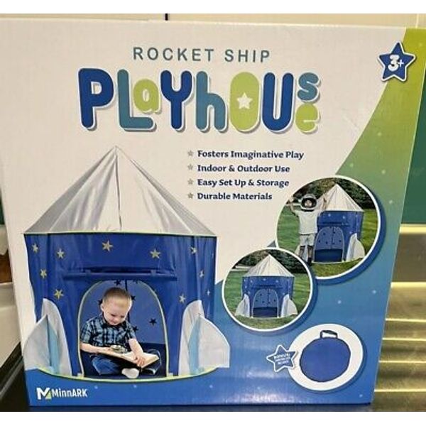 Kids Tent Rocket Spaceship,Foldable Space Theme Kid Play Tent for Child