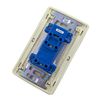Elegant Plate Set with Double Outlet + Grounding for Electrical Installation 1 Piece