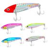 senvenelec 5pcs VIB Hard Fishing Lure, Crank Bait Kit, Metal VIB Artificial Bait, Spinner Blade, Crank Bait Kit, Spinner Blades Baits, 3D Eyes Fishing Lure Total Deep Sea Fishing