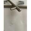 (2) Brushed Nickel Cabinet Drawer Handle Pull Solid T Bar 7.5” CTC. 9.5” Overall
