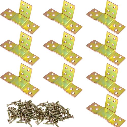10 Set Invisible Bed Hinge Metal Thickened Invisible Furniture Bed Connection Accessories - The Ultimate Space-Saving Solution for Beds, Sofas, and More - Easy Installation & Long-Lasting Performance