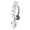 Belly Button Navel Ring Heart Reverse Silver Body Accentz®
