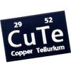 Cute Element Periodic Table Copper Tellurium Embroidered Iron On / Sew On Patch