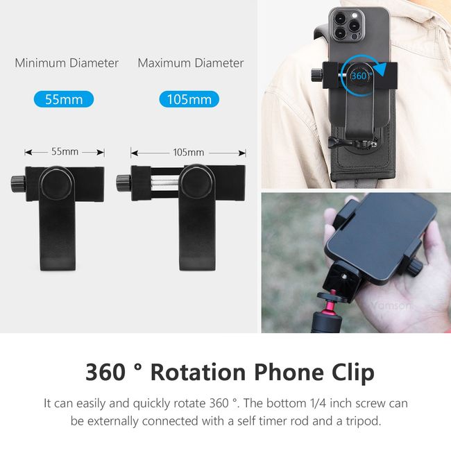 Vamson for Insta360 X3 Accessories 360 Degree Rotary Backpack Clip Clamp  Mount for Insta360 One X2 Dji Action 3 2 Go Pro Camera