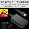 Elecom MR3-A006 USB 3.0 Memory Reader/Writer, Supports SD, microSD, MS, XD, CF, Slim Connector