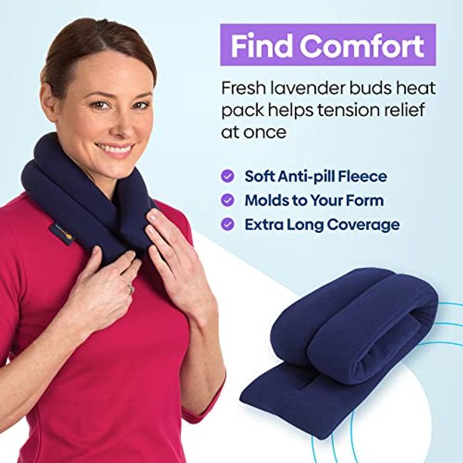 SunnyBay Microwave Heating Pad, Microwavable Heated Neck Pillow for Moist  Hot or Cold Therapy, Aromatherapy Heated Neck and Shoulder Wrap with