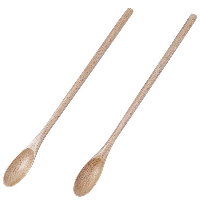 kicoriya Set of 2 Wooden Stirrers Long Spoon 20cm