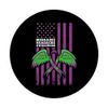 Migraine Headache Awareness Ribbon Flag PopSockets Swappable PopGrip