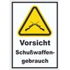 Caution Firearms Use Sticker A8 (52 x 74 mm)