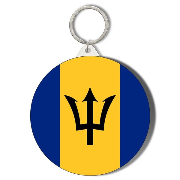 Gift Insanity BARBADOS FLAG 58mm Keyring