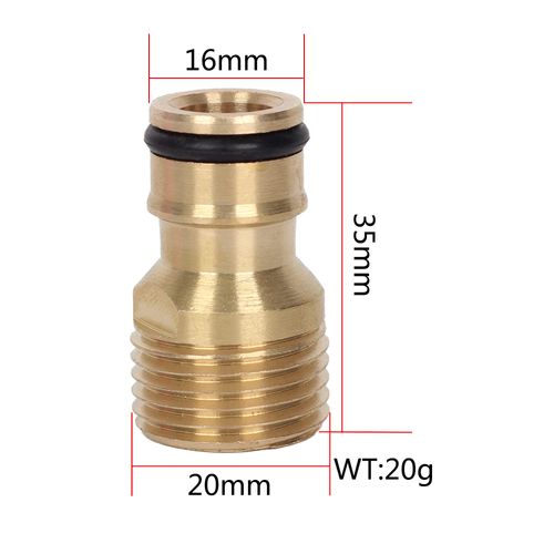 2 Pack Brass Garden Hose Tap Connector,1/2 inch Brass Male Threaded Tap Connector for Hose Pipe,Copper 1/2" BSP Hose Connector Male Watering Fittings for Threaded Faucet Adapter Quick Connector