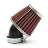 35mm Pitbike Air Filter Red Performance High flow Mushroom Style Angled Neck