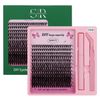 240 Pcs DIY Cluster Lash Extensions Kit | Individual 40D Eyelash Extensions